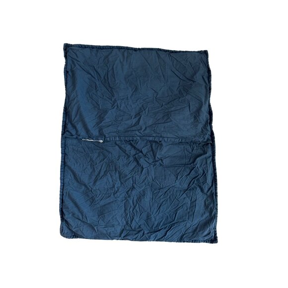 Pottery Barn Teen Sham Plaid Patchwork Orange Navy Green Standard - Picture 2 of 6